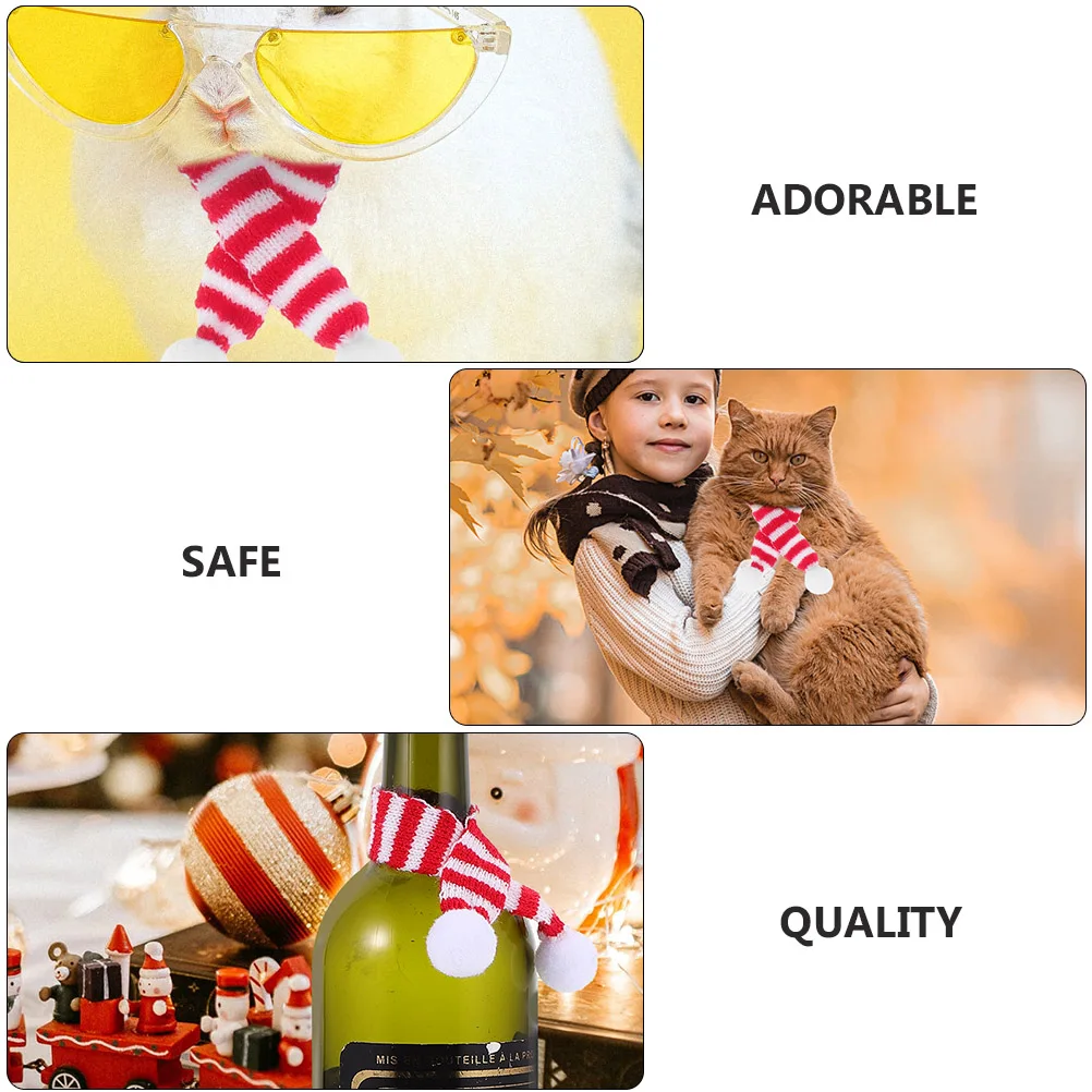 

Dog Scarf Pet Supplies Knitted for Dogs Animal Clothes Christmas Knitting Decoration