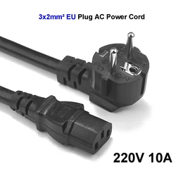 EU Powe Supply Cord 2mm2 250V 10A 1.5m 3m 5m Schuko to IEC C13 Power Cable For PC Computer Pressure Cooker High Power Equipment