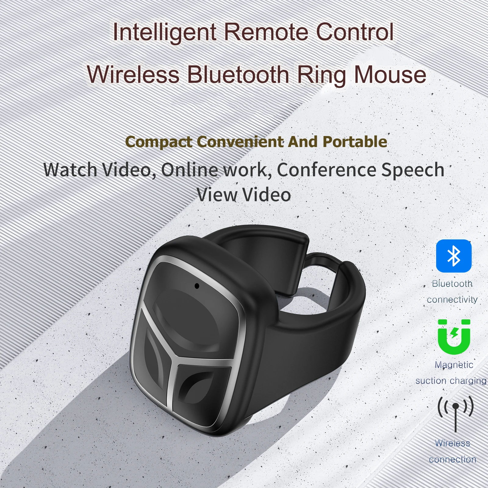 

New Wireless Intelligent Remote control Bluetooth Ring Mouse Magnetic Charging Convenient Ergonomic Mouse For Android IOS