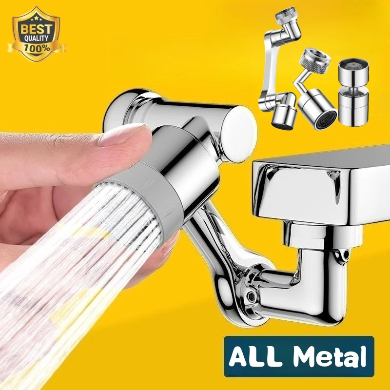 All Metal 1080° Universal Swivel Faucet Sprayer Head for Faucet Extender Aerator Bubbler Nozzle Kitchen Tap Washbasin Robot Arm