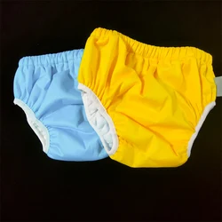 2PCS Teen Adult Washable Cloth Diaper Cover Nappy Incontinence Pants Waterproof Reusable Underwear 35-95KG