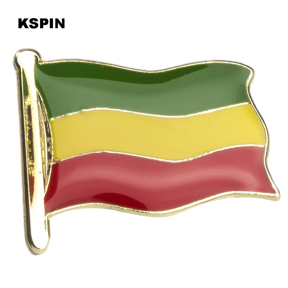 Ethiopia Flag Badge Brooch Natinal Lapel Pins Flag Lapel Pins Country Flag Badge