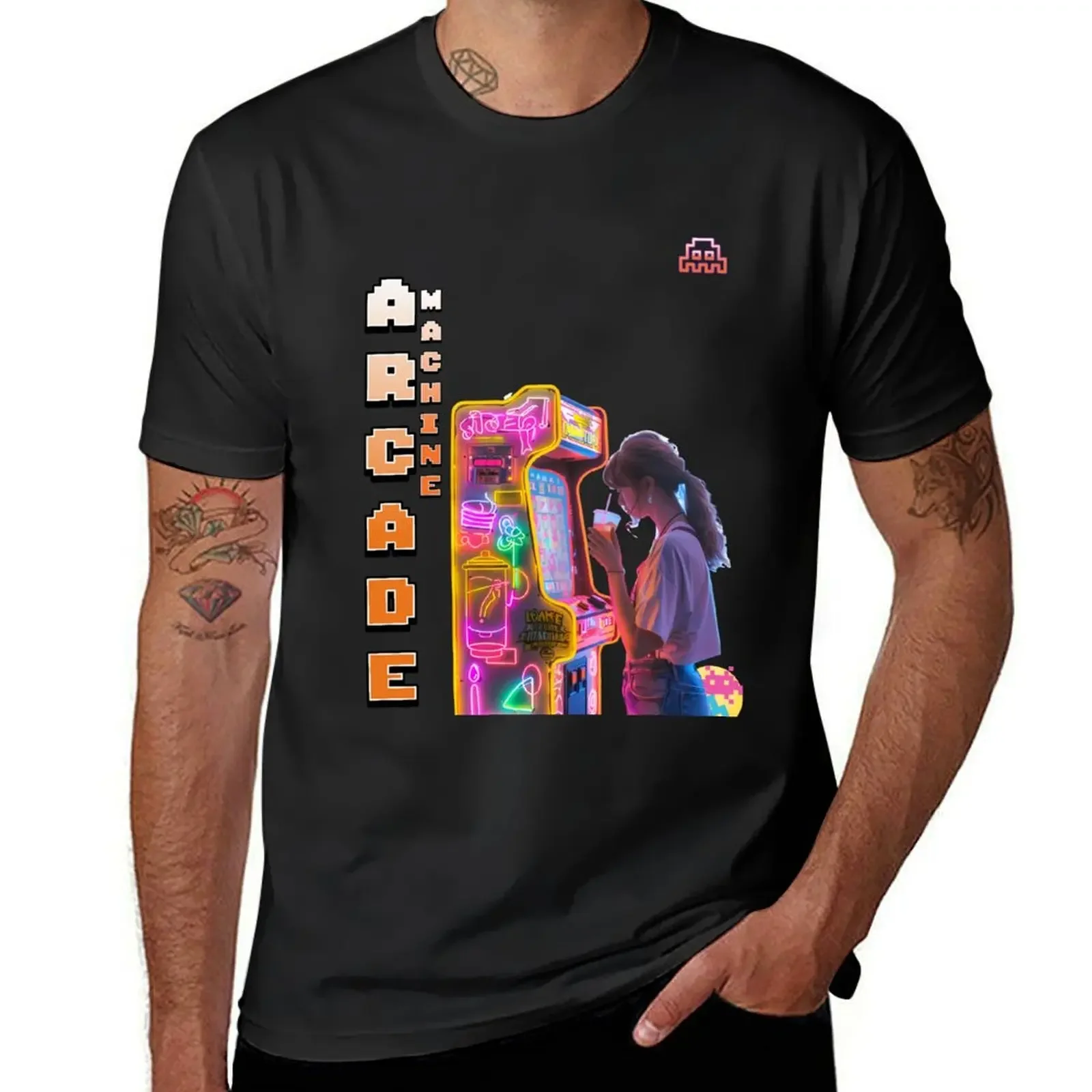 

Pixelated Treasures: Relive the Magic of Arcade Machines T-Shirt plain hippie clothes vintage clothes plain t shirts men