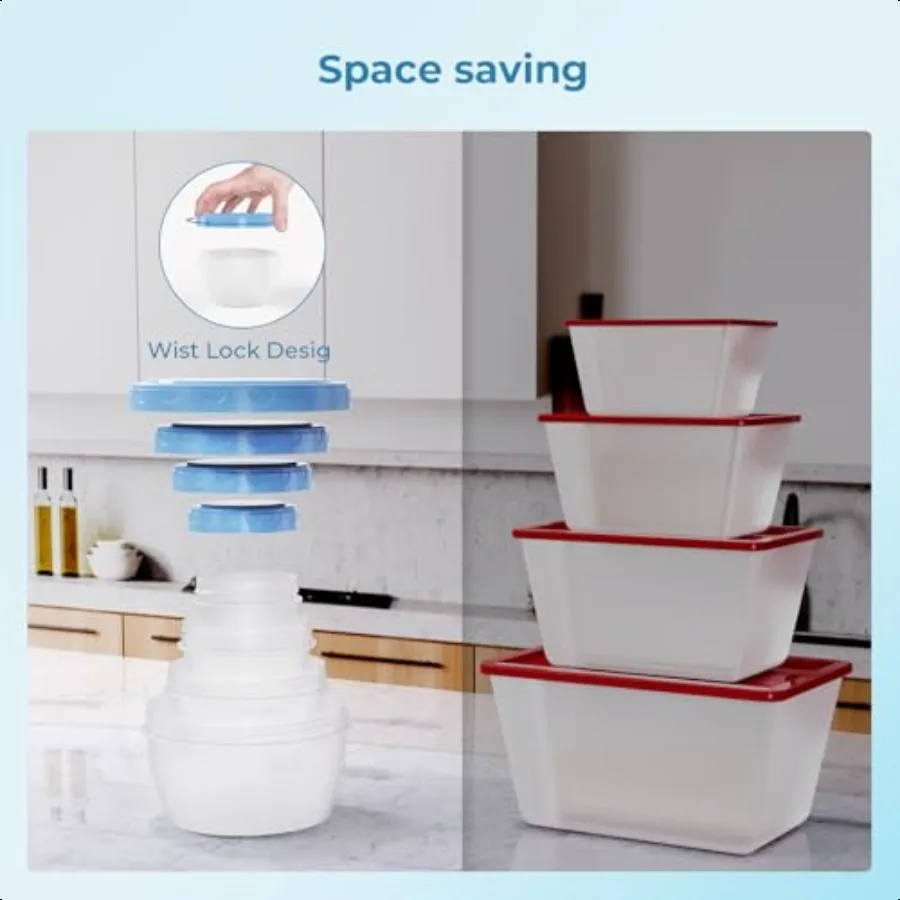 16Pack Food Storage Containers with Lids BPAFree Salad Dring Container to Go Reusable Small Leakproof Plastic Containers for Me