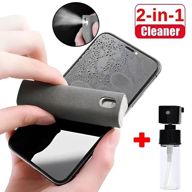 Butelka z rozpylaczem do ekranu telefonu komórkowego 2 w 1 Środek do czyszczenia ekranu komputera z zestawem ściereczek z mikrofibry Narzędzia do czyszczenia Środki do czyszczenia samochodu