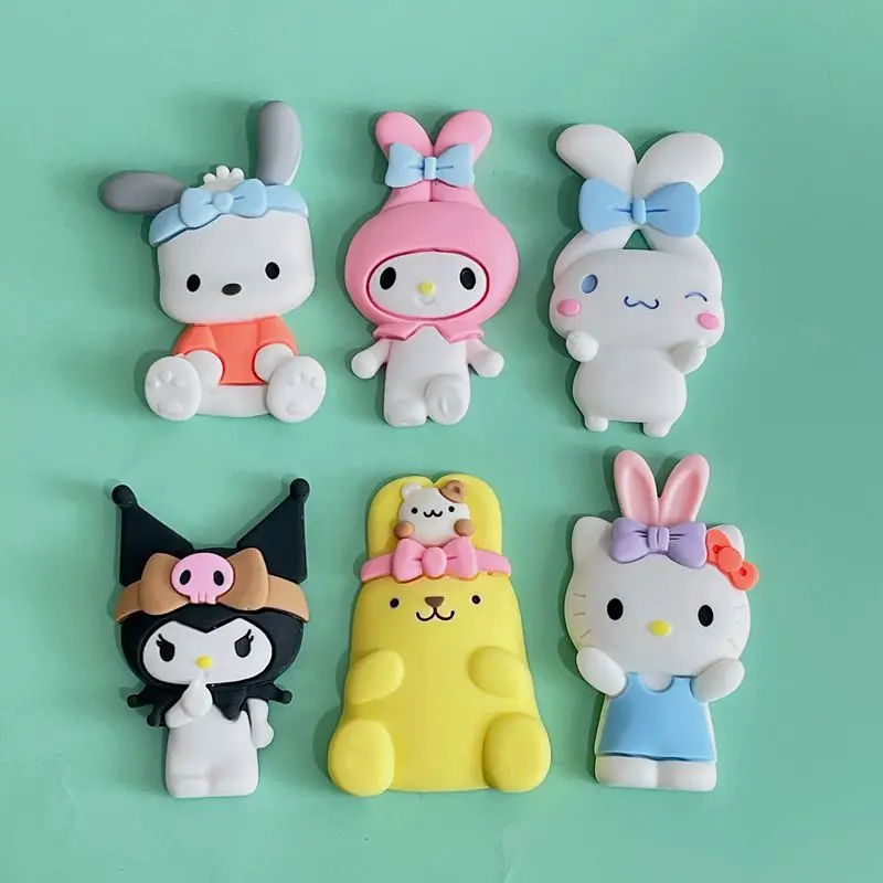 

2 шт. sanrio мультфильм Смола плоская задняя сторона поставки diy кавайные резиновые аксессуары ремесла материалы Скрапбукинг Украшение