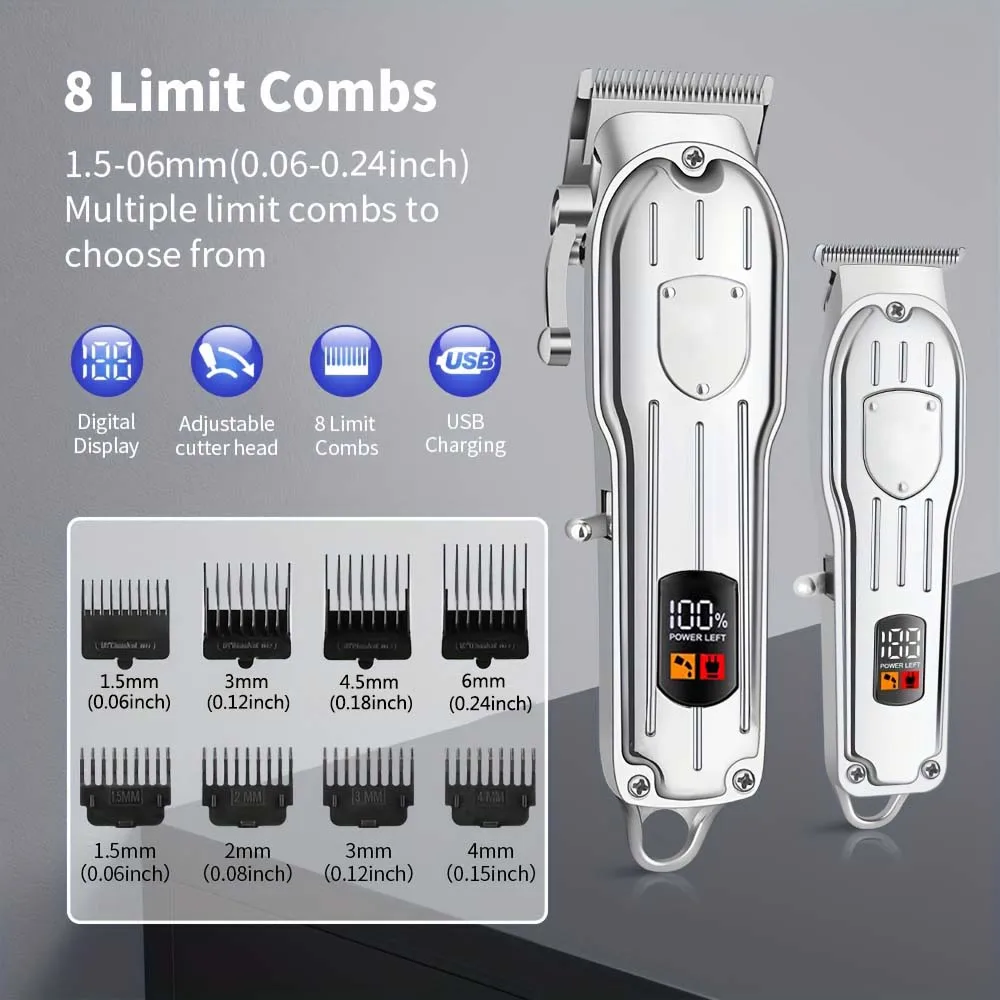 3 in1/1pc Hair Cutting Grooming Kit Professional Hair Clippers and Shaver Set Cordless Beard Trimming for Men image 4
