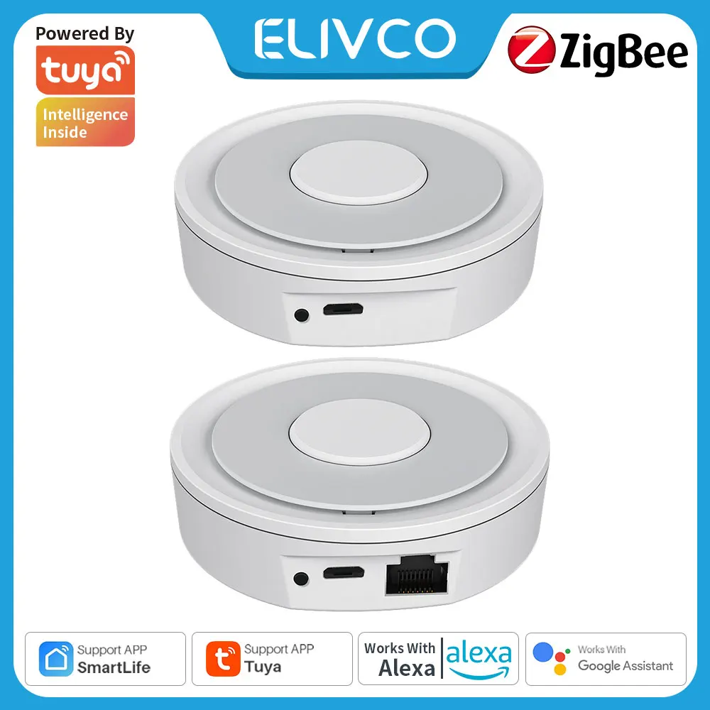 

Tuya Zigbee 3.0 Gateway HUB Wireless Bridge Smart life APP Remote Control Works with Alexa Google Home for Smart Home Automation