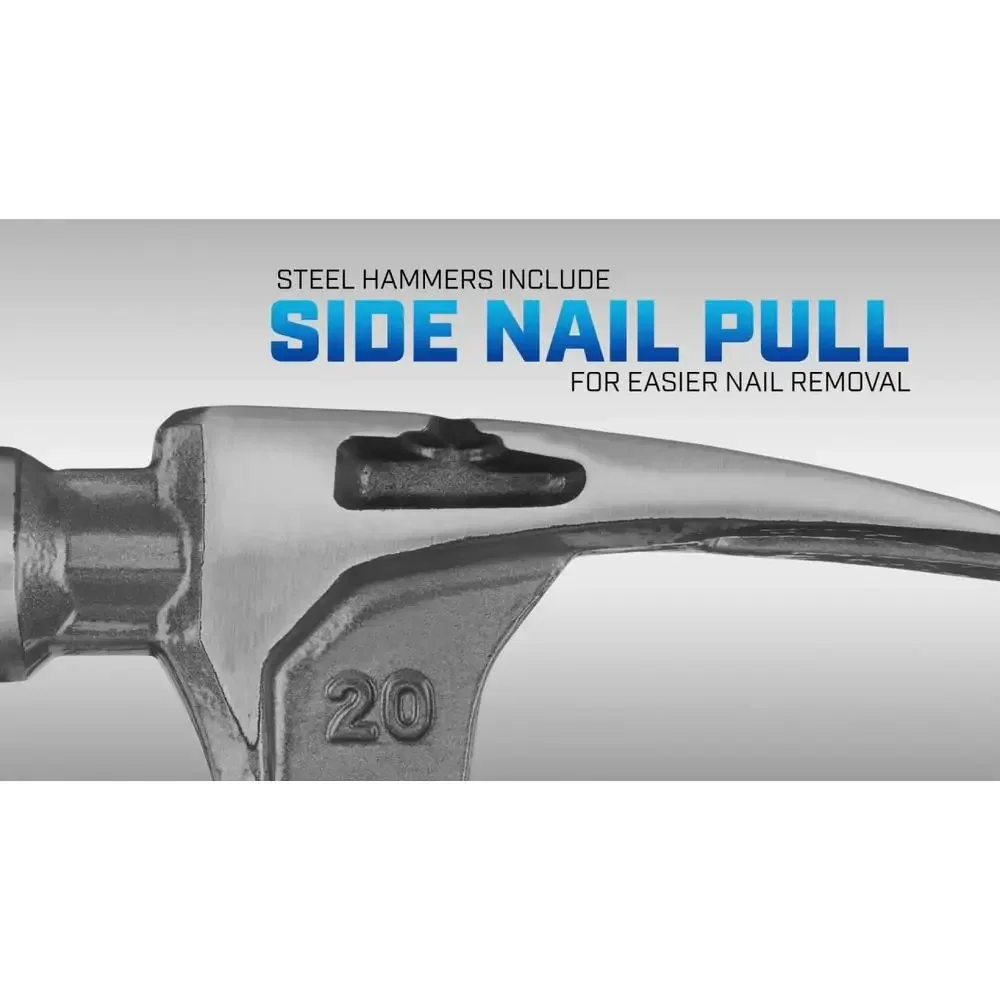 16oz Fiberglass Handle Hammer Magnetic Nail Starter Comfort Multi-Head Easy