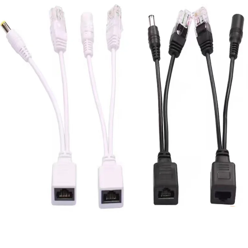 

POE Adapter cable POE Splitter cable Power Over Ethernet RJ45 Network Camera Cable Video Separation Connectors Converter Adapter