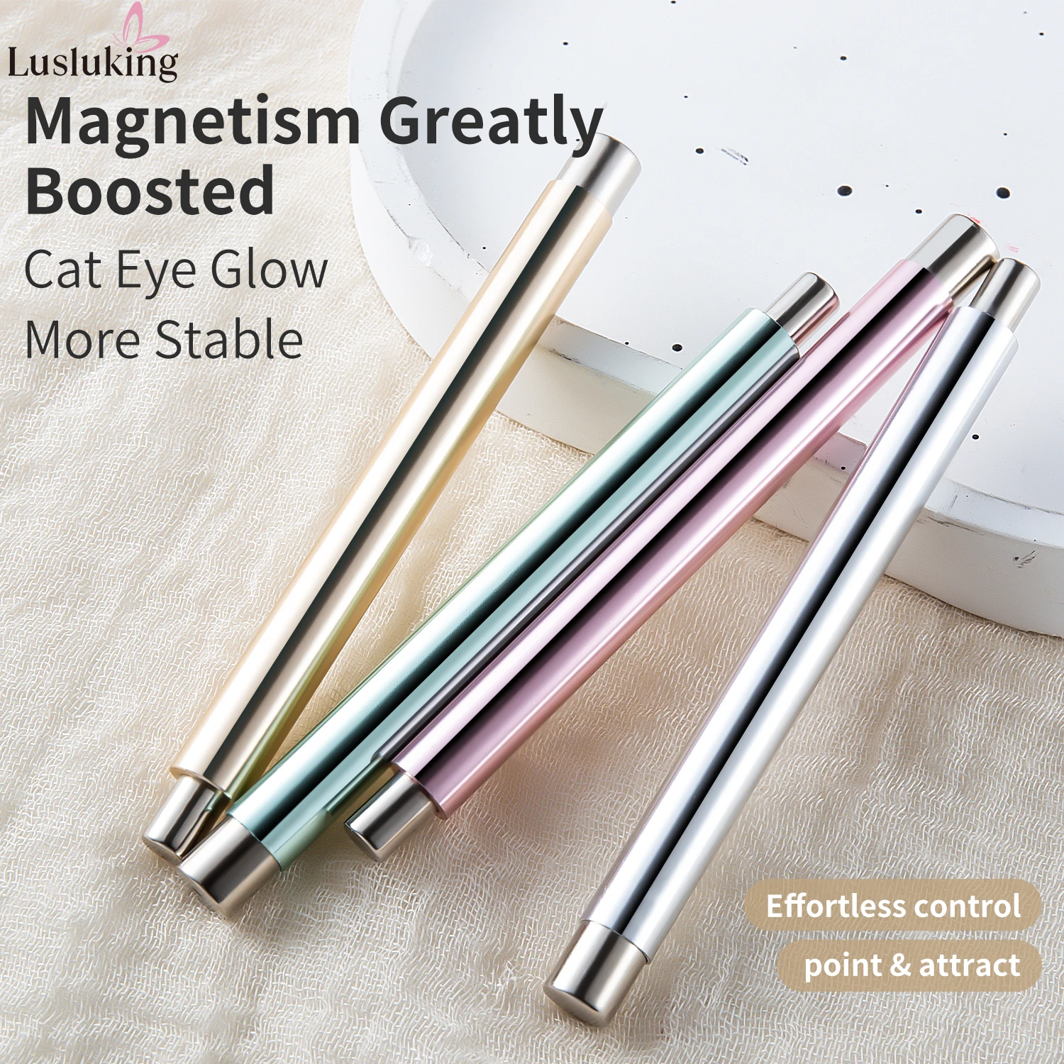 عين القط مسمار الفن أداة مغناطيسية عصا أسطوانية مع الكرة المغناطيس مانيكير ملحق لتأثيرات الخرزة الزجاجية يناسب طلاء جل الأشعة فوق البنفسجية #3