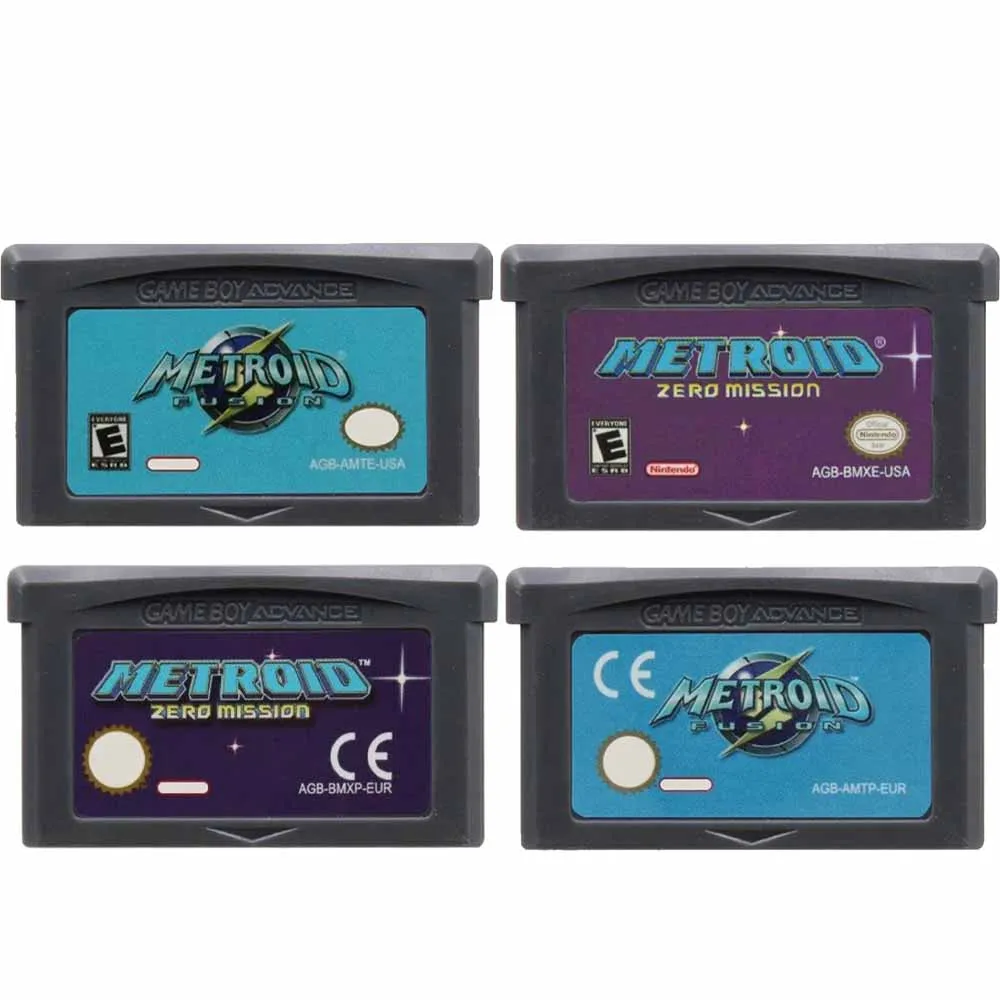 32-bit Video Game Cartridge Console Card Metroid Series GBA Game Fusion Zero Mission for GBA/NDS/USA/EUR Version