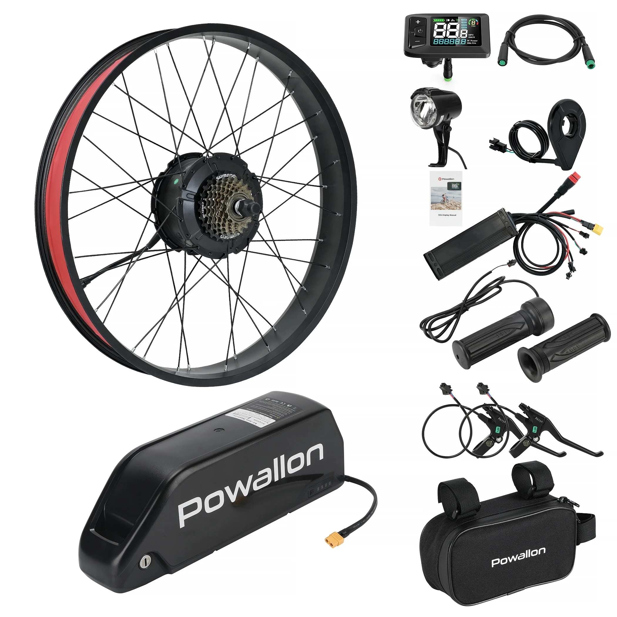 

Комплект для переоборудования электровелосипеда с широкими шинами 52В 1000Вт, 20''/26'' (старая модель: 175 мм), мотор-колесо, полный комплект для электровелосипеда, круиз-контроль и режимы Multi-Drive