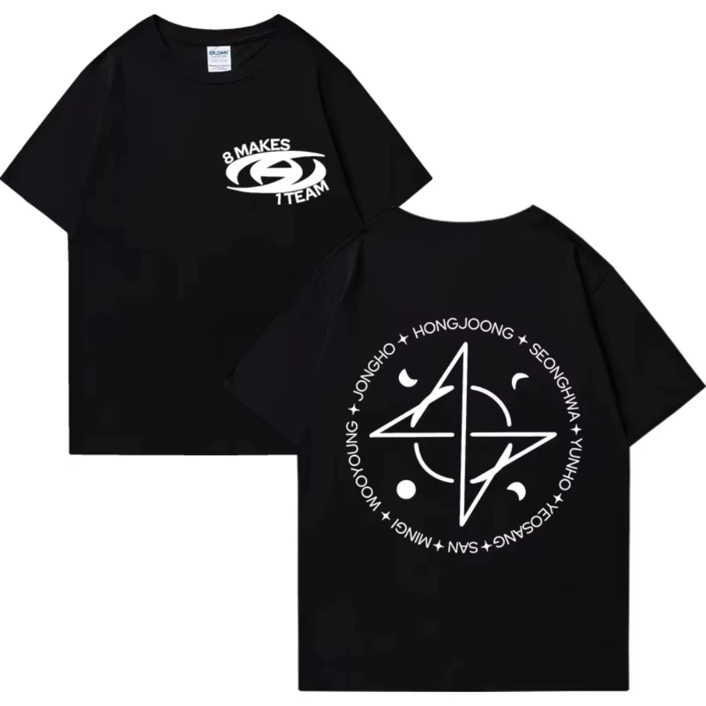 

Kpop ATEEZ 8 Makes 1 Team Graphics T-shirt 2026Men Women Vintag Oversized Tops Unisex Summer Print Cotton Short Sleeve T Shirts