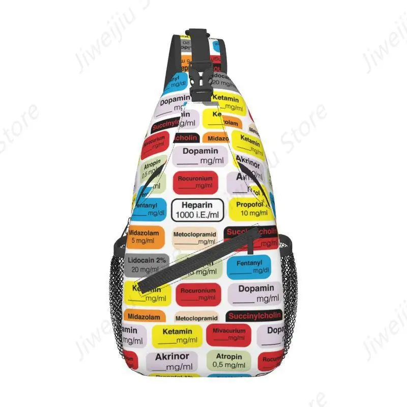 

Модные медицинские анестезии, этикетки для лекарств, рюкзак через плечо, мужской рюкзак для врача и медсестры, нагрудные сумки для путешествий, езды на велосипеде