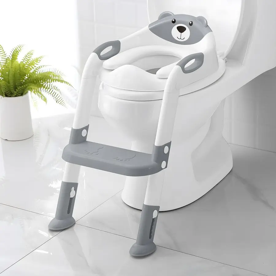 

Training Seat Potty Training Toilet with Step Stool Ladder, for Kids Boys Girls Toddlers Comfortable Safe Potty Seat with AntiS
