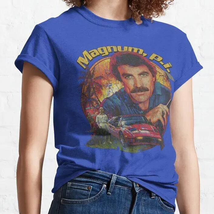 Magnum, Pi 1980 Classic  Unisex summer T-shirt Cotton fashion couple clothes