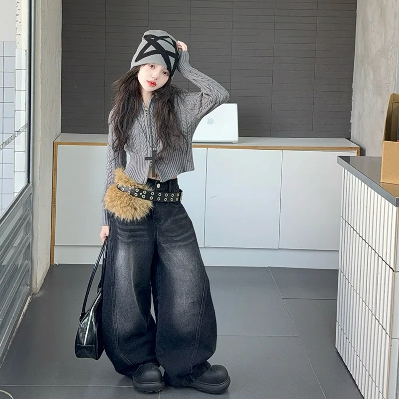 Tween Girls Zip Hoodie Sweater, Lightweight Knit Cardigan for School & Weekend, Fashion Slim Cut, Long Sleeve Spring 2026