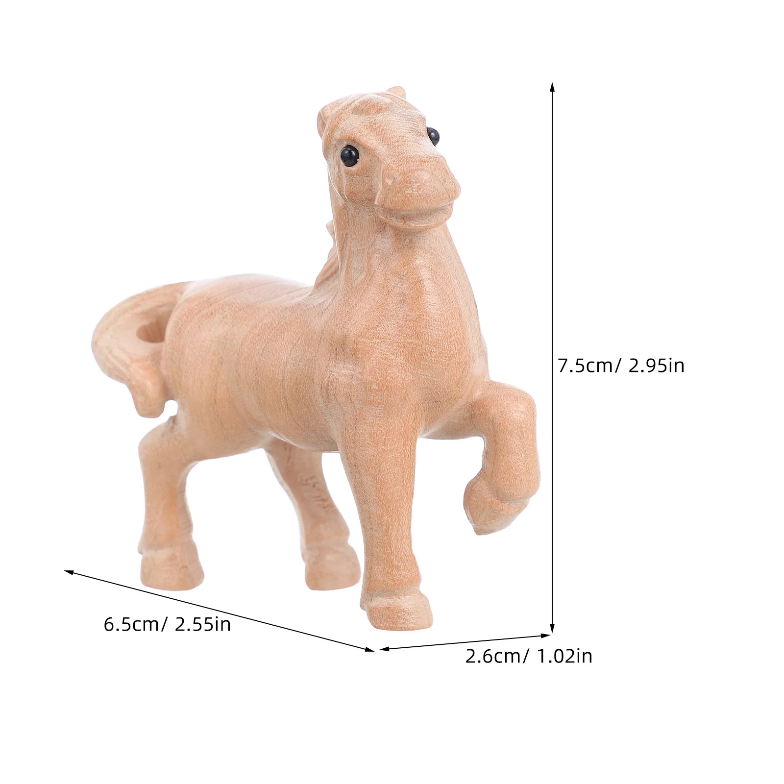 木製馬の像小さな手彫り動物ミニ彫刻ホームオフィスデスク装飾本棚リビングルーム寝室馬