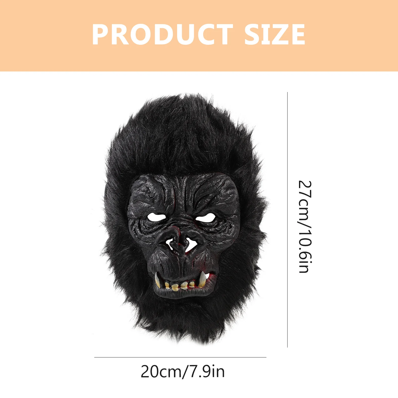 Máscara de cabeza de gorila, disfraz de Halloween, disfraz de Animal aterrador, máscara de fiesta, suministros de utilería para fotografía, máscaras de Mardi Gras