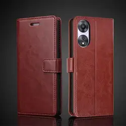 Card Holder Cover Case for OPPO A78 5G Pu Leather Flip Cover Retro Wallet Phone Case OPPO A78 5G Business Fundas Coque