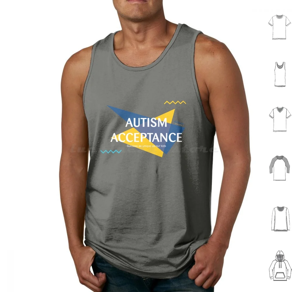 Autism Acceptance Design Tank Tops Print Cotton Autism Acceptance Autism Bierman