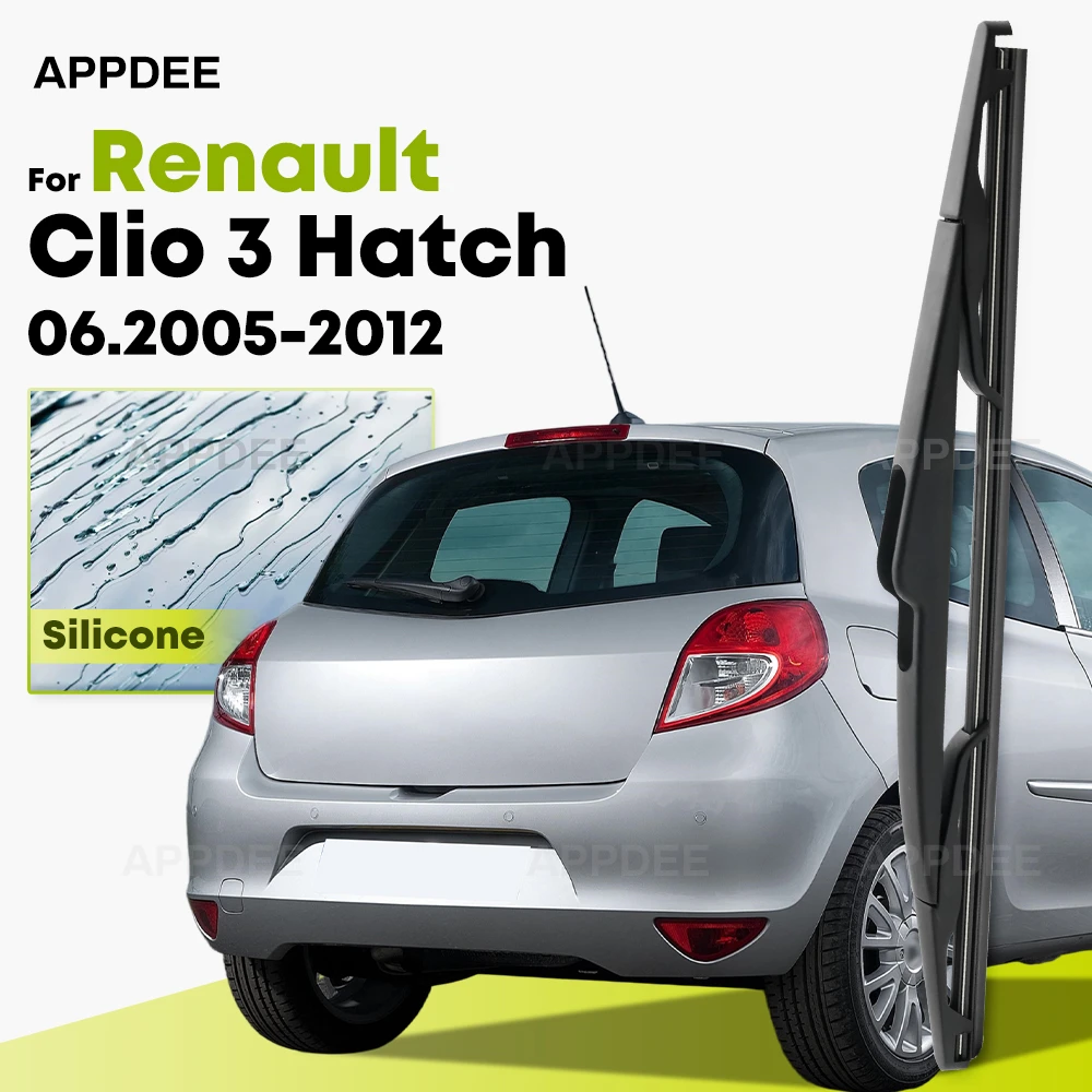 

Силиконовая задняя щетка стеклоочистителя для Renault Clio 3 Hatchback 06.2005-2012, 14 дюймов, с покрытием, для заднего стекла