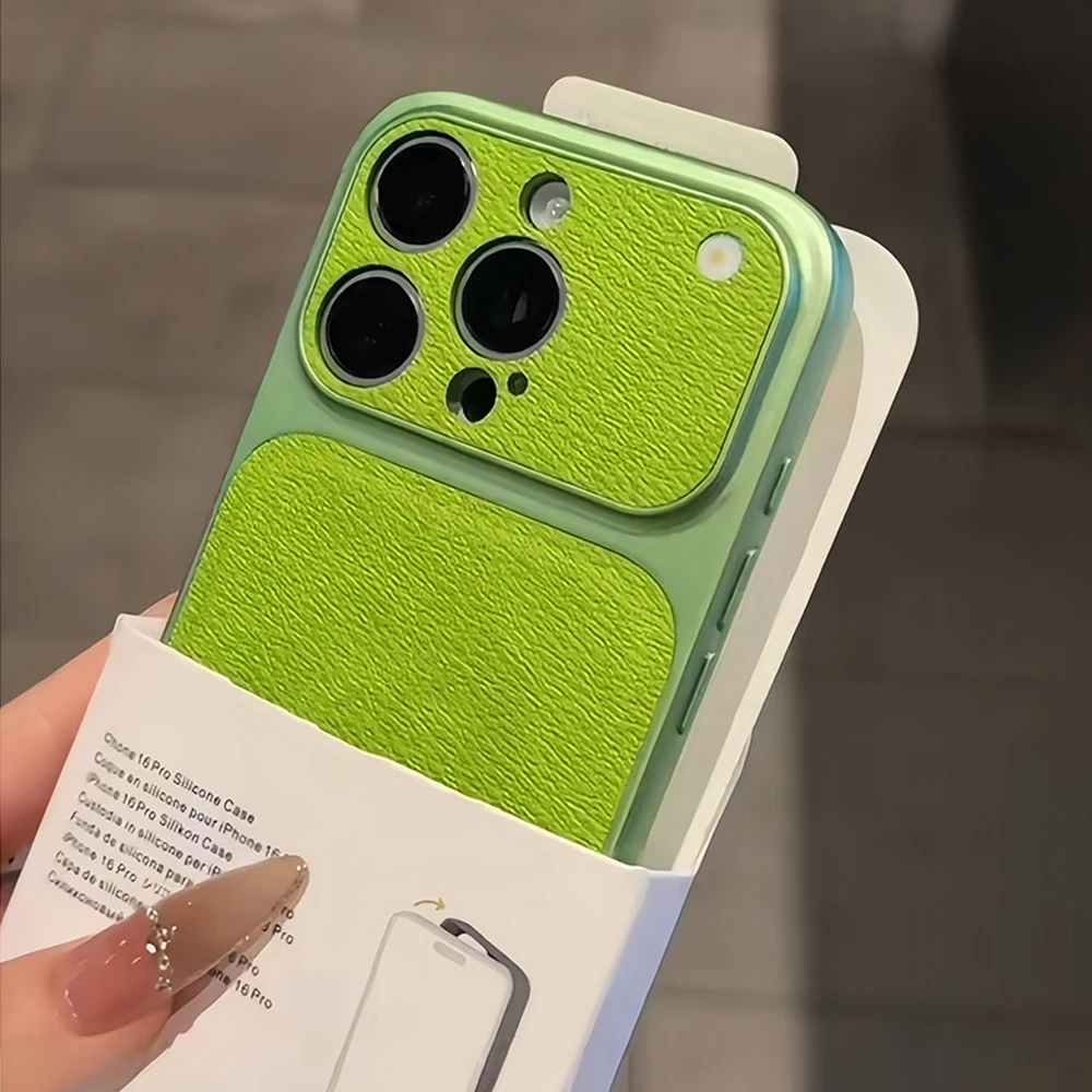 Original Matte Leather Texture Phone Case For iPhone 17 16 15 14 13 Pro Max Camera Protection Non-slip Shockproof Bumper Cover