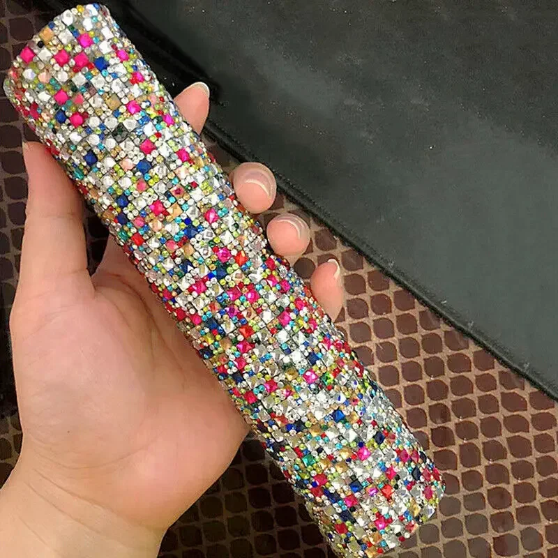 Crystal Decoration Fits for Universal Wireless Microphone Gitter Handheld Sleeve Shining On Wedding Party (Mic Not Included)