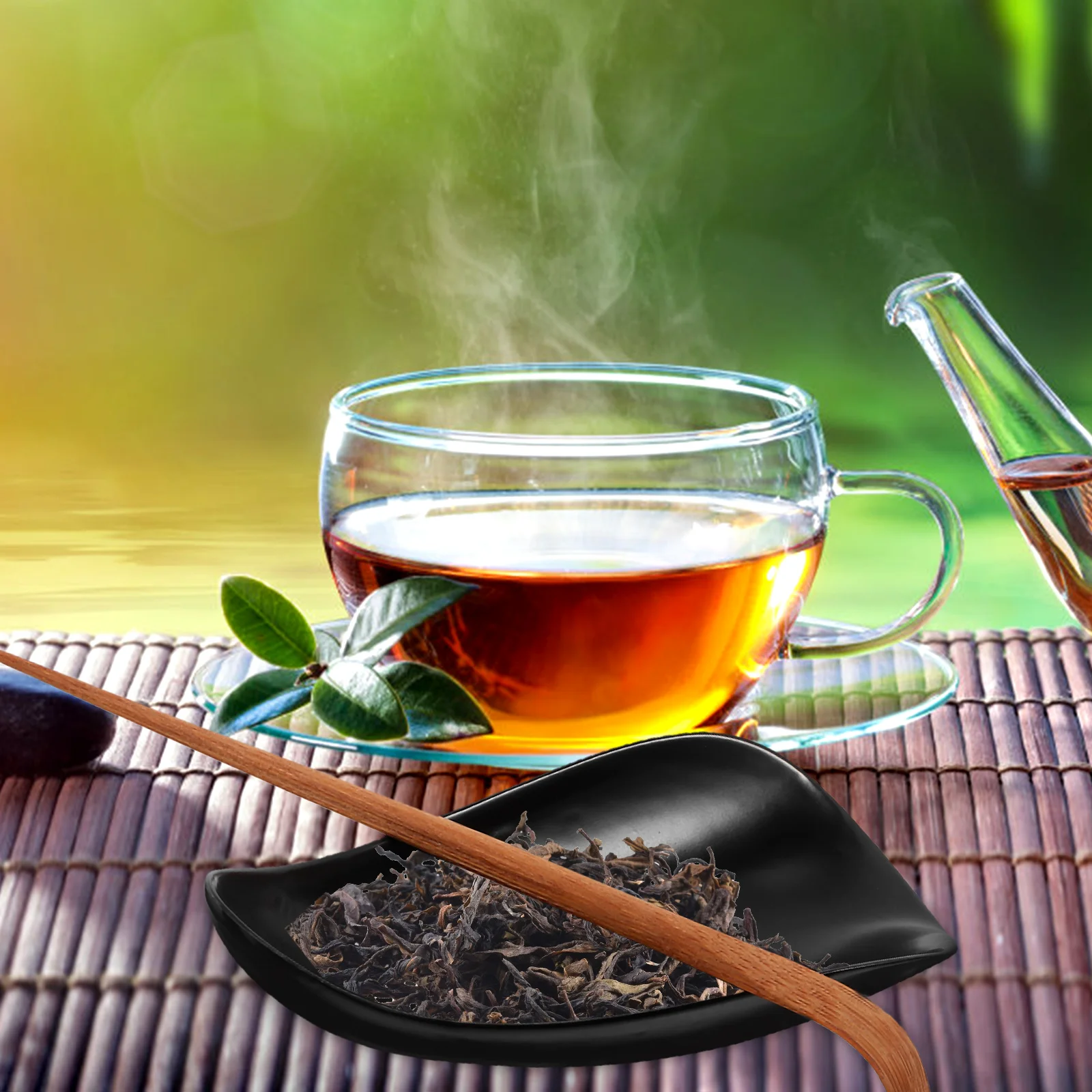 

Chinese Gongfu Tea Plate Coffee Beans Dosing Cup Delicate Dispenser Ceramic Tray