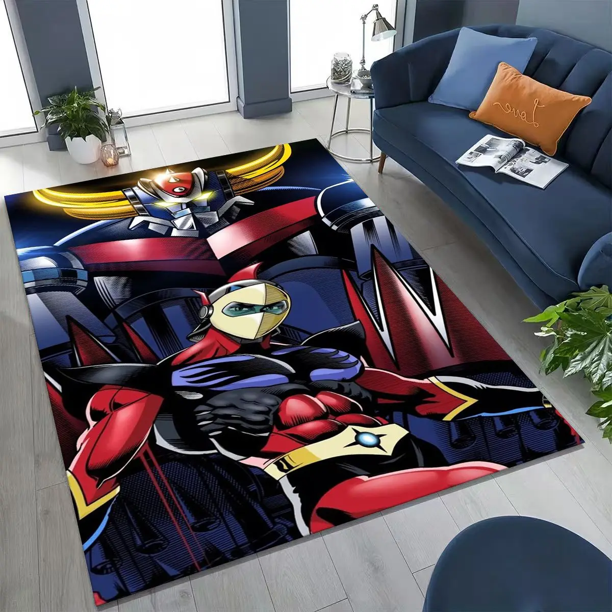 

27 Style UFO Robot Grendizer U Cartoon Rug for Bedroom Living Room Sofa Home Doormat Decor,Large Kids Play Non-slip Floor Mat