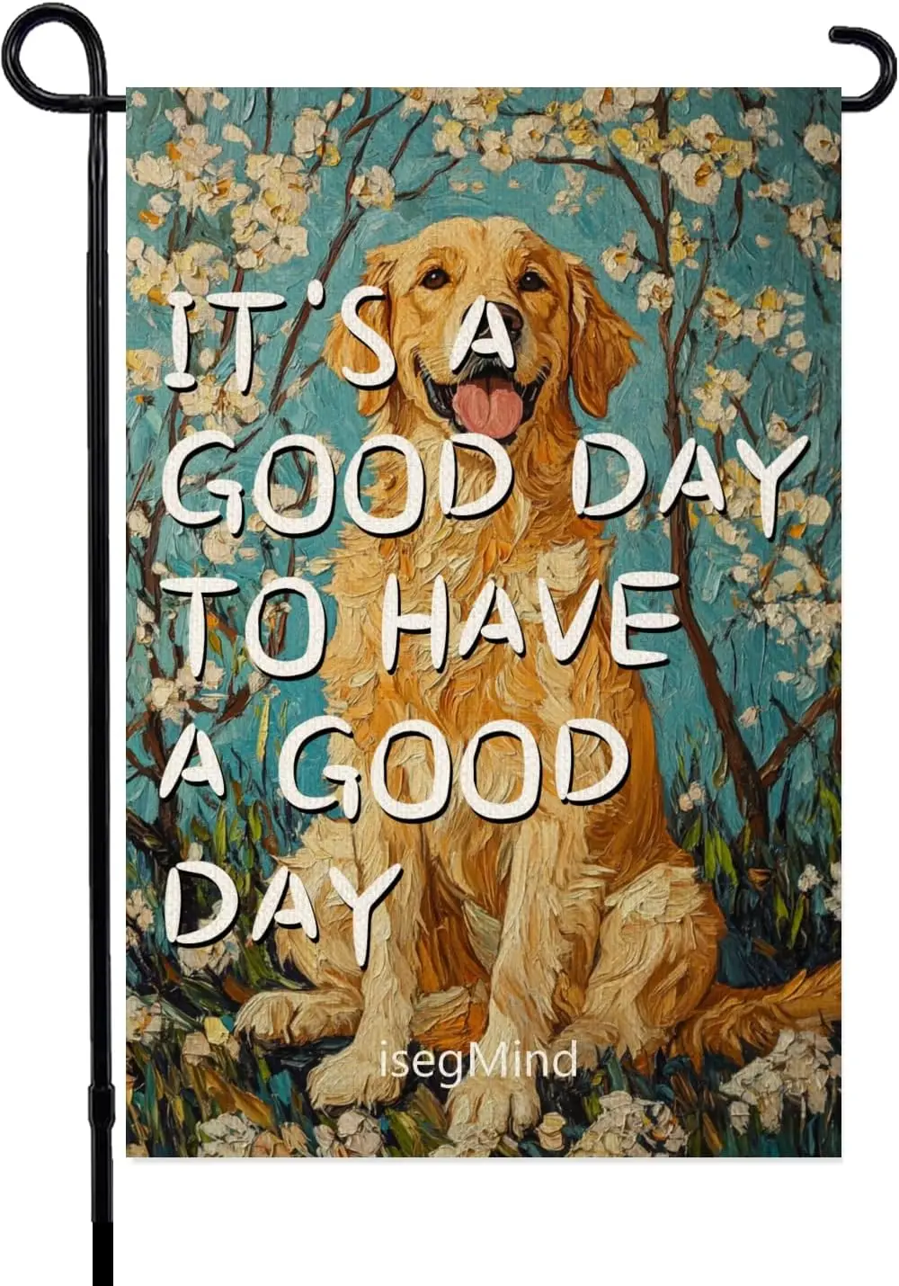 Banderas florales para jardín, bandera de Golden Retriever, es un buen día para tener un buen día, bandera de Golden Retriever para jardín, de doble cara, Spring S ZZJ LLG