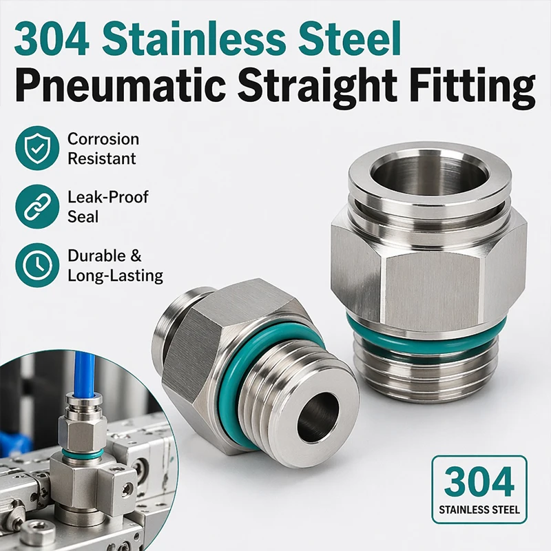 PC pneumatic quick connector 304 stainless steel G thread M5 M6 1/8