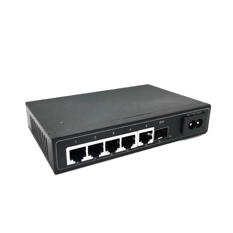 High Efficiency 2*1000M SFP Port Gigabit POE Network Switch 8 Port