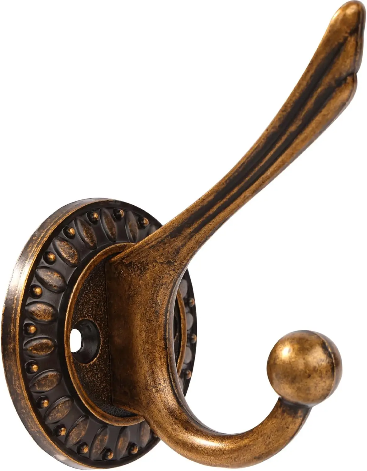 

6 Pack Antique Brass Towel Hook Heavy Duty Wall Hooks Hanger Coat Hook Robe Hook Bathroom Wall for Livingroom Bedroom Ki