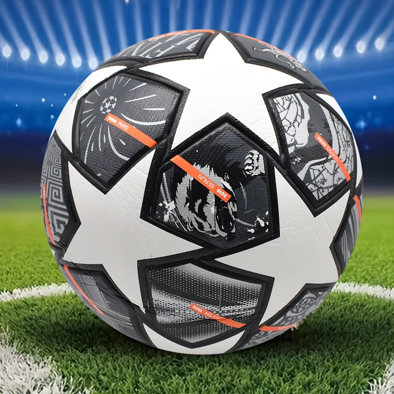 

Футбольные мячи, профессиональный размер 5, высококачественные мягкие полиуретановые бесшовные футбольные тренировочные матчи для занятий спортом на открытом воздухе, футбол