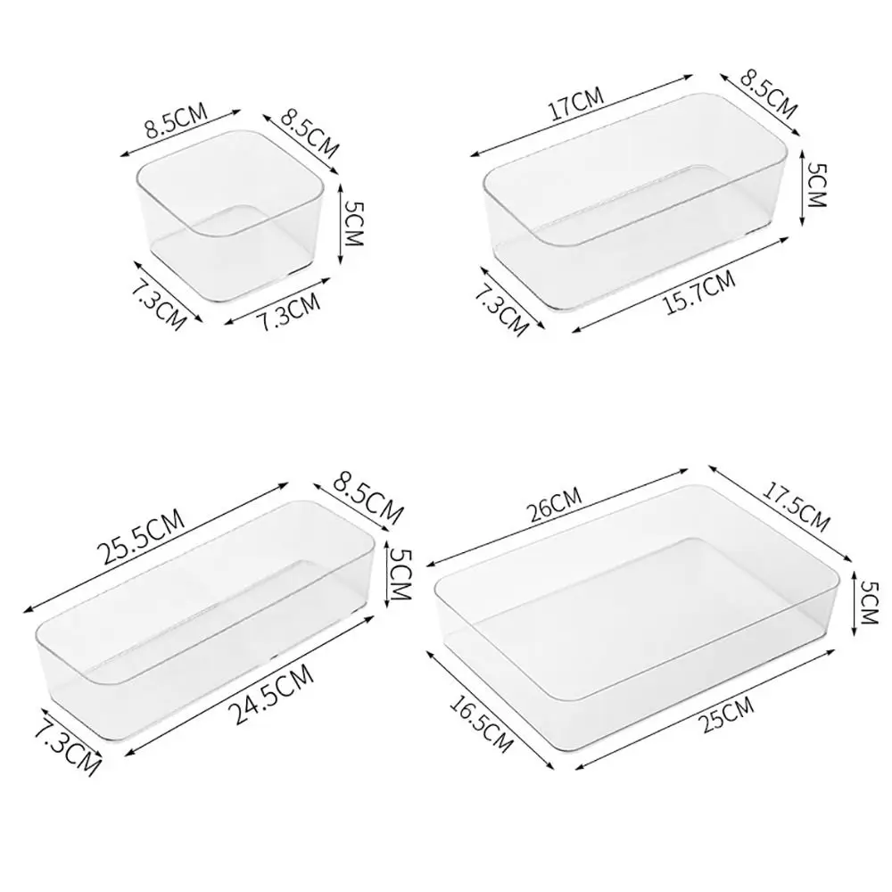 Scatola trasparente Organizzatore di immagazzinaggio da scrivania Scatola di immagazzinaggio in plastica Contenitore Cassetto Organizzatore Tavolo