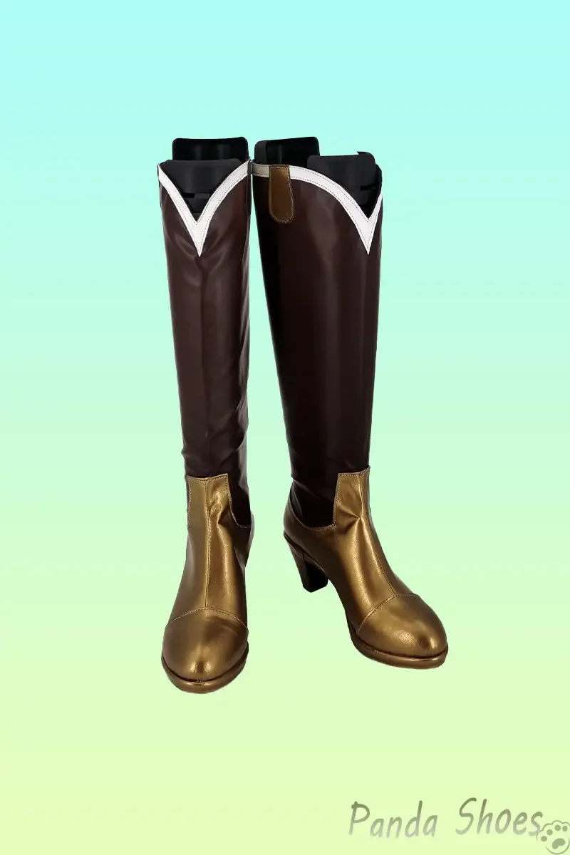 Puella Magi Madoka Magica Tomoe Mami تأثيري أحذية كوميدي كوس أحذية طويلة ل كوميك كون زي الهالوين التأثيري الدعامة الأحذية