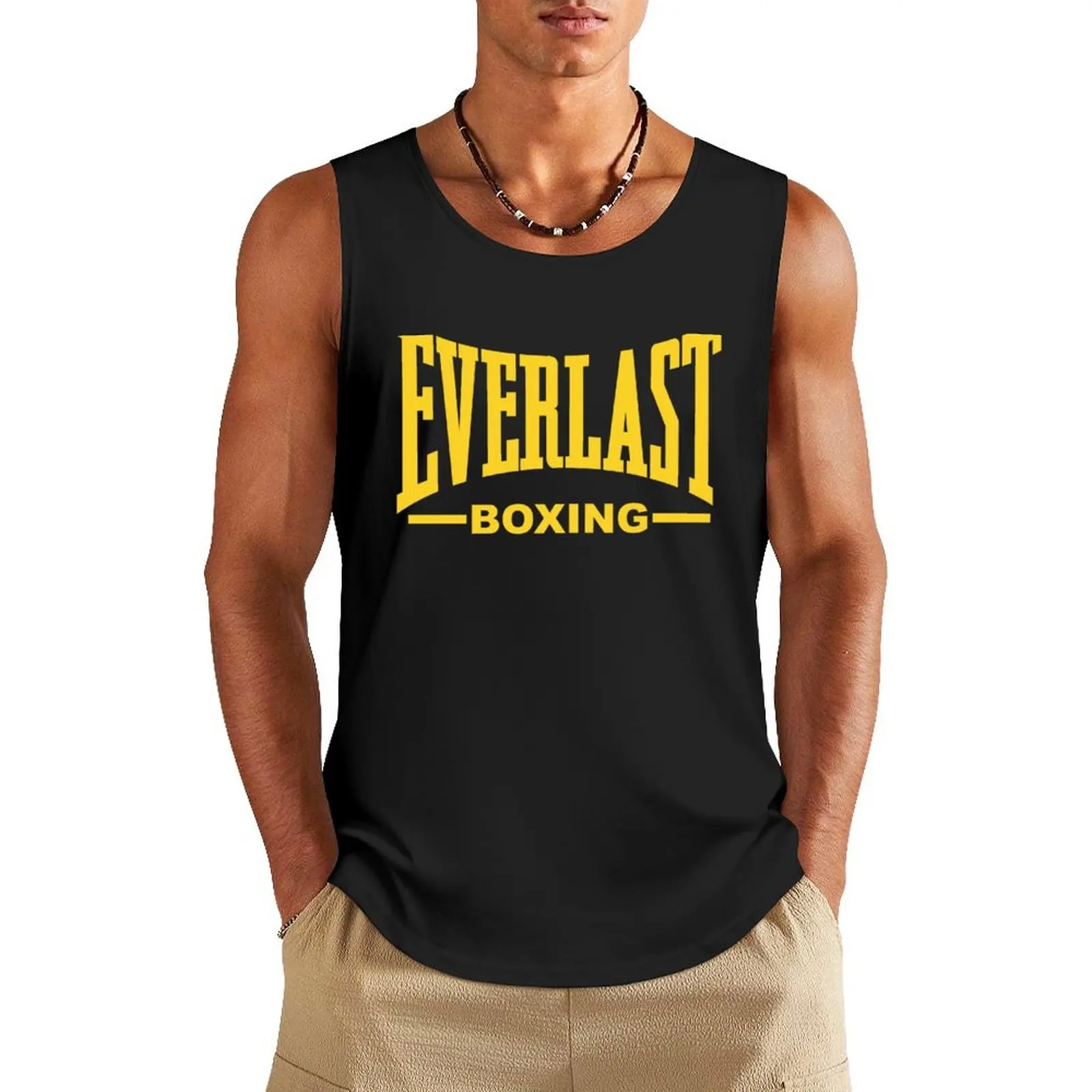 Everlast Yellow Boxing Tank Top summer clothes T-shirt sports