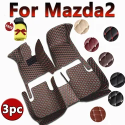 Compatible Compatible Car Floor Mats For Mazda2 Mazda 2 Demio Toyota Yaris R DJ DL 2015~2022 Leather Mat Rugs Carpets Interior P