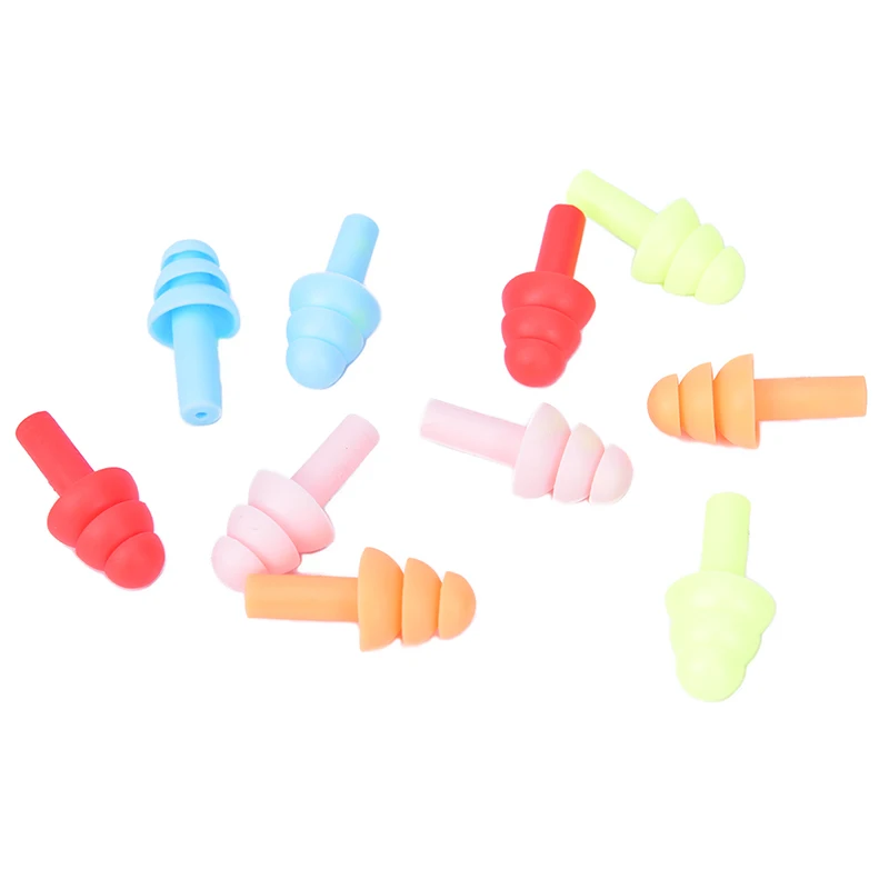 10Pairs Waterproof Swimming Silicone Swim Earplugs Soft Anti-Noise Ear Plug