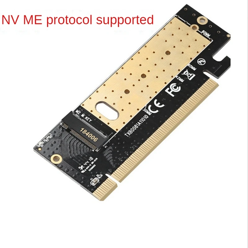 M.2 Nvme SSD NGFF TO PCIE 3.0 X16 Adapter Card M Key Interface Expansion Card Full Speed Support 2230 To 2280 SSD