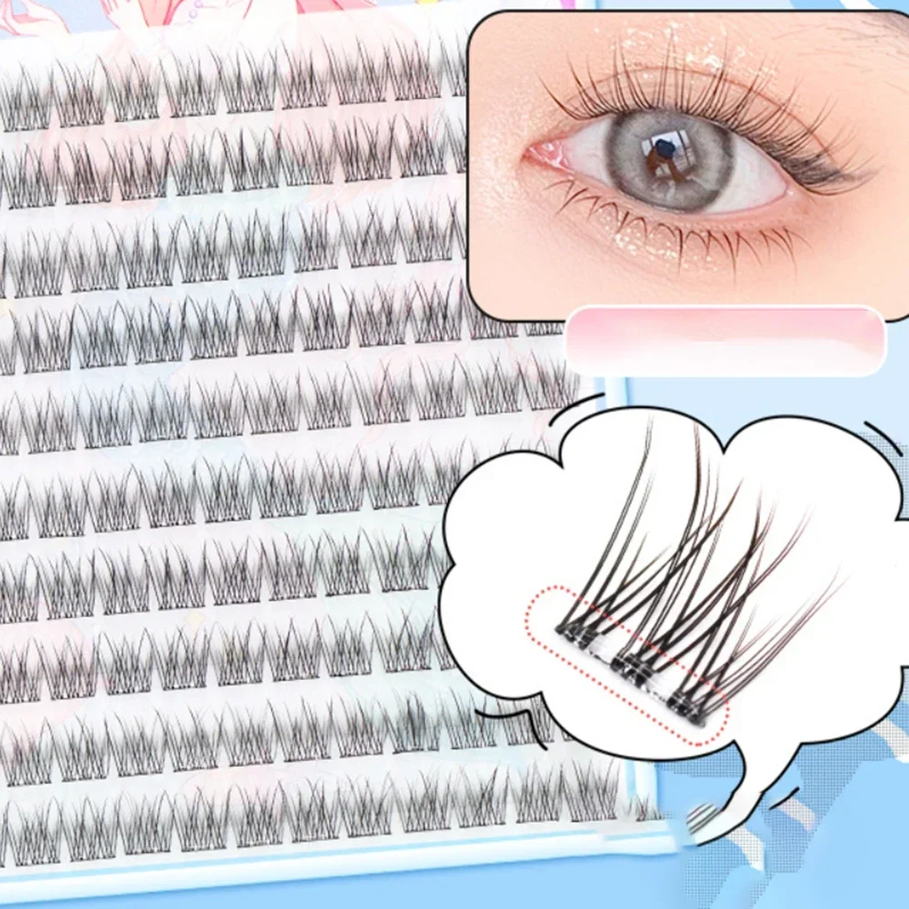 Cílios postiços sem cola de girassol, faça você mesmo, segmentados, reutilizáveis, extensão de cílios, ampliar os olhos, precisa de cola, cílios postiços autoadesivos