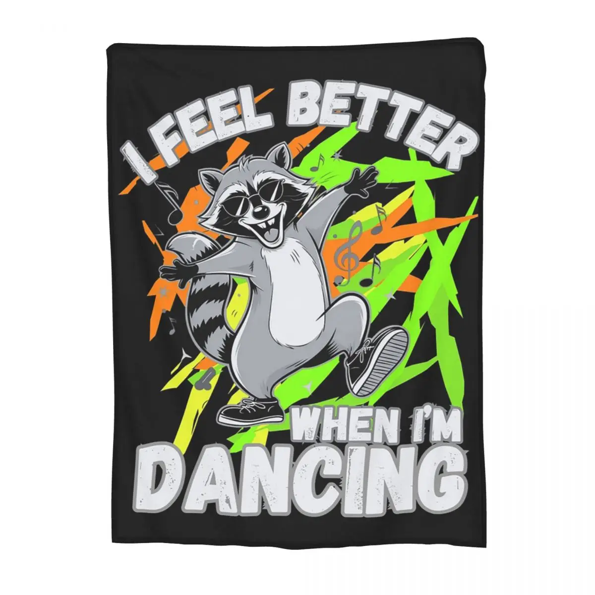 Pedro Raccoon Dance Meme Blankets Soft Warm Flannel Throw Blanket Cover for Bed Living room Picnic Travel Home Couch