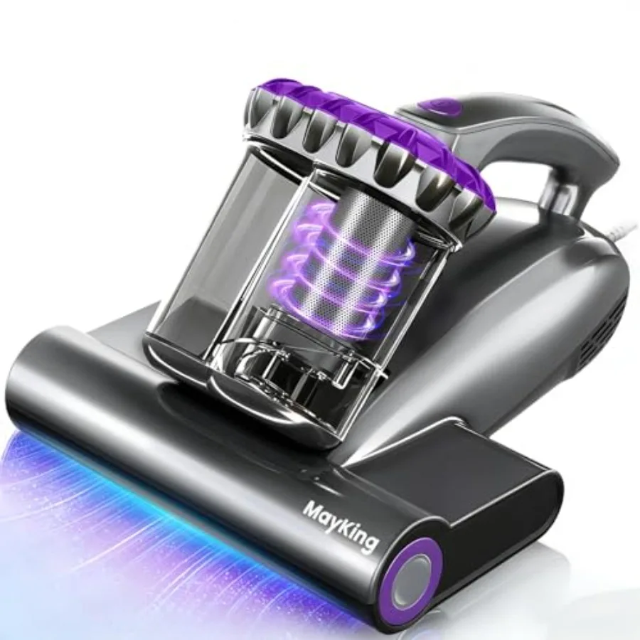 Mattress Vacuum Cleaner 16kPa Pro Deep-Clean Bed Vacuum Cleaner with 33000 RPM/Min and 253.7nm UV-C Light Handheld Vacuum with