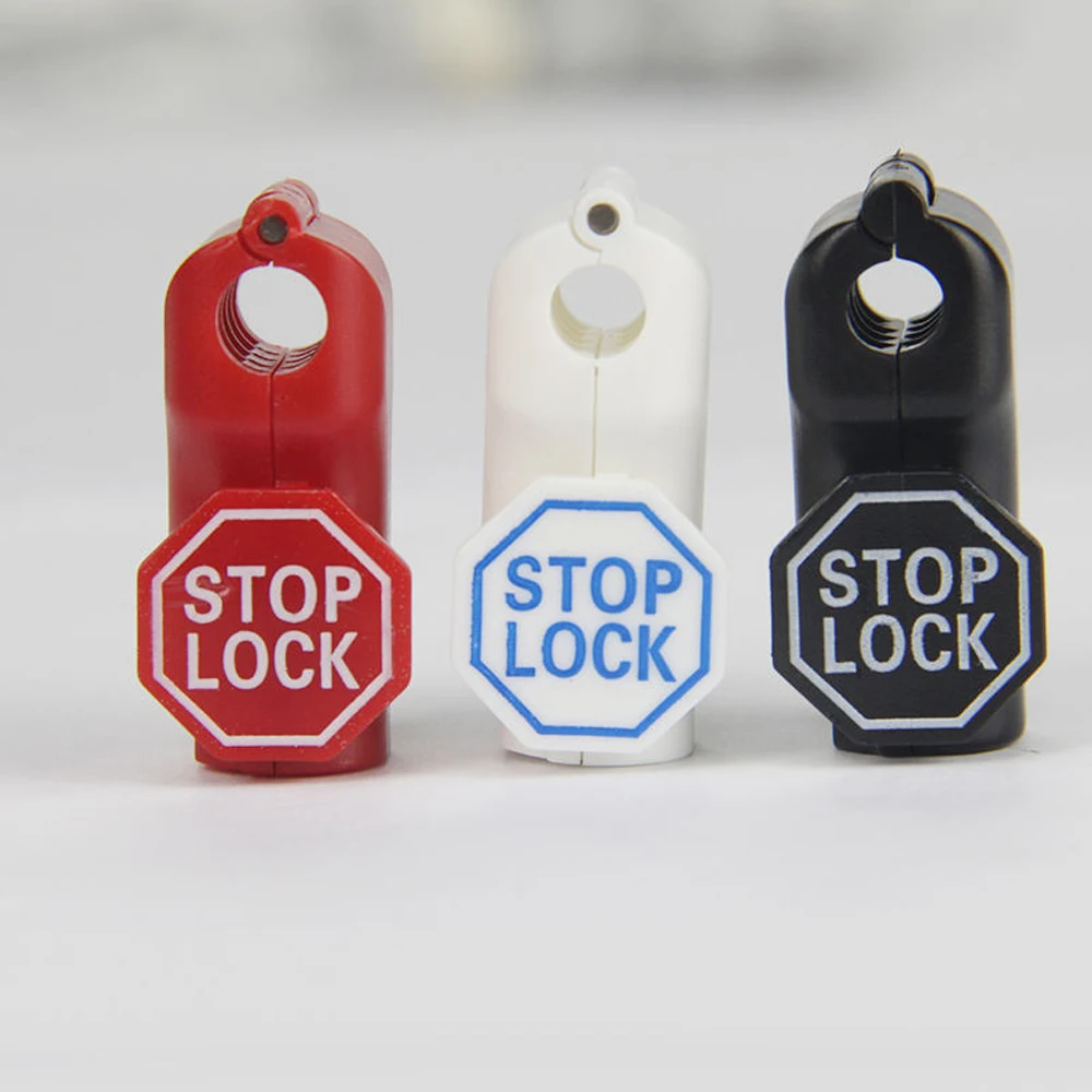 100PCS 6mm Plastic Anti-Theft Locks Red Peg Hook Stop Lock Pegboard Hook Lock Retail Shop Supermarket Black Color