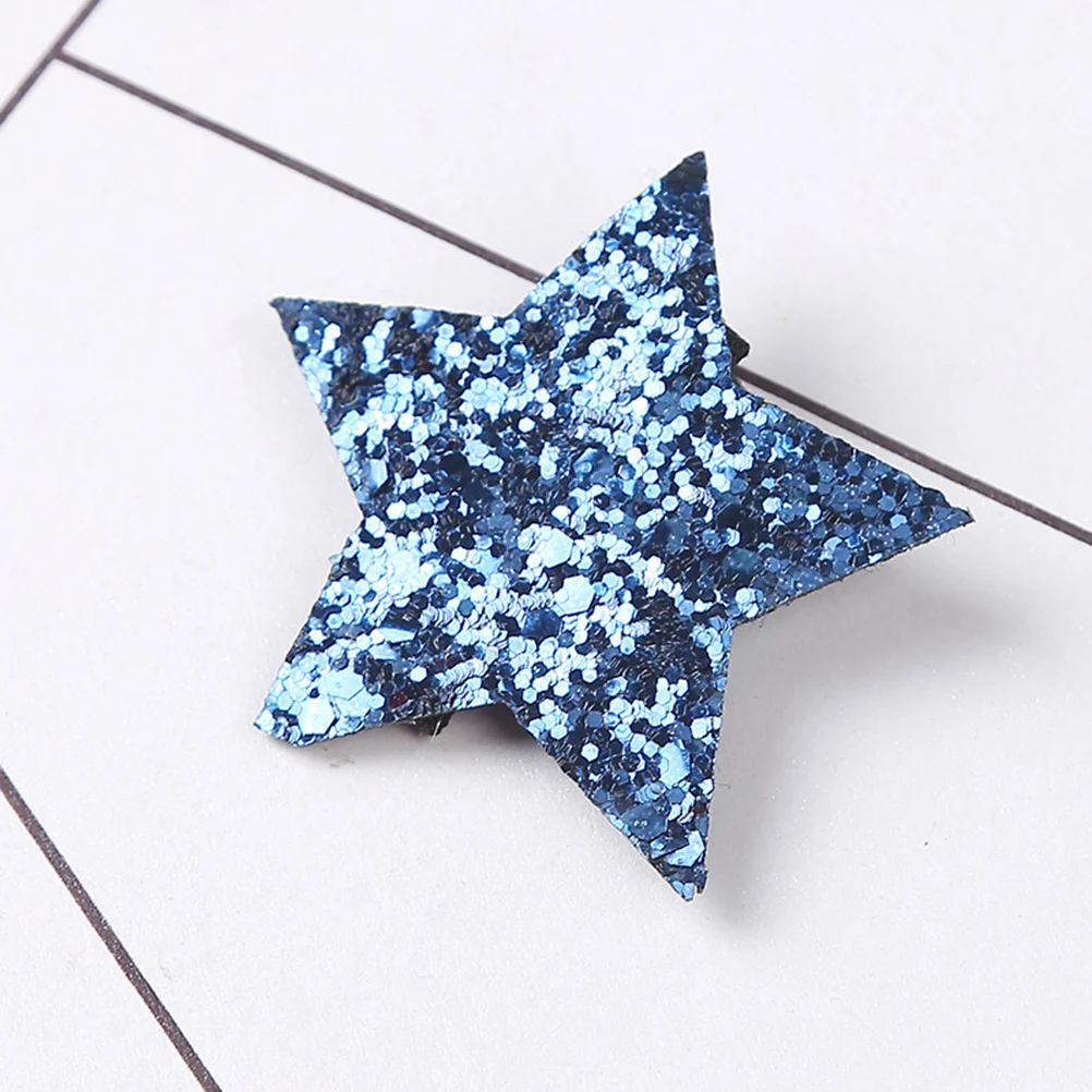 

10 шт., заколки для волос со звездами и блестками, милые прочные аксессуары для детей и девочек, рождественское выступление на сцене, синий, красный, черный