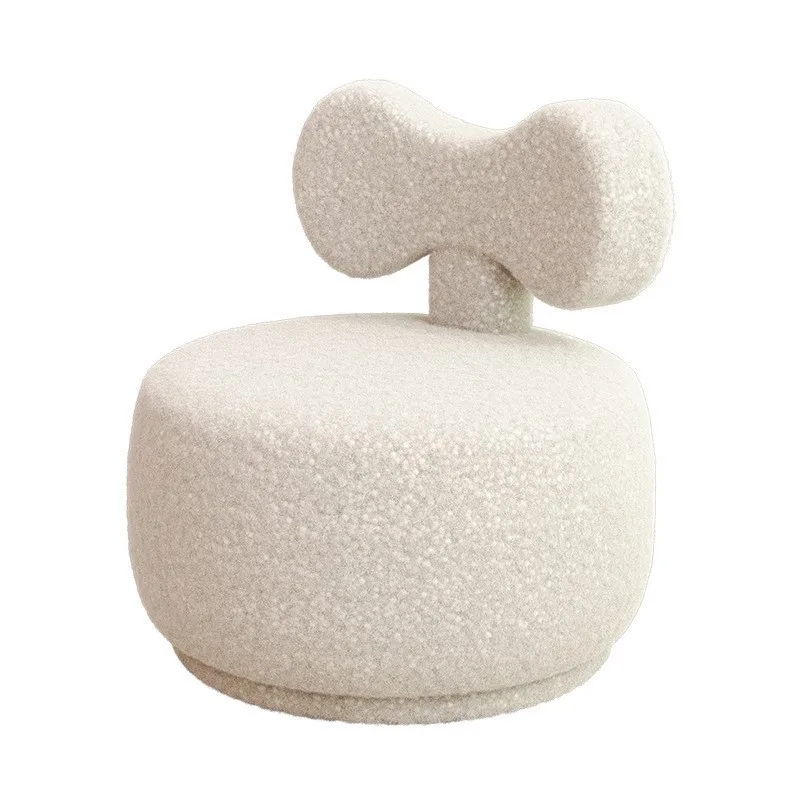 Simple And Casual Style Lamb Wool Fabric Can Be Used As A Small Stool Sofa Backrest Small Chair Or Rotatable Chair Storage Stool