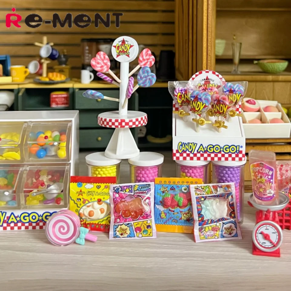 

Re-Ment Original 6Pcs Sweety!Happy!CandySHOP CANDY A☆GO☆GO!Toys Gift Collectible Model Ornaments Action Figure Model Gift
