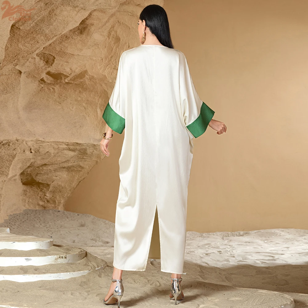2025 New Diamonds Abaya Dubai Luxury Muslim Kaftan Dress for Women Kebaya Caftan Marocain Femme Vestidos Eid Islam Jalabiya Gown